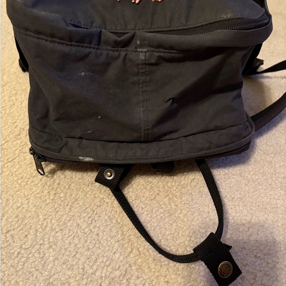 Embroidered Cherry Blossom 15 inch laptop Kånken Black Backpack - Picture 13 of 15